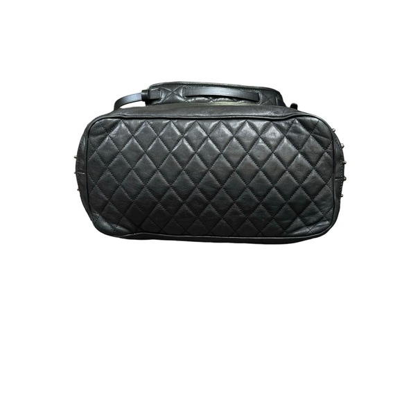 JIMMY CHOO Blare Studded Glossy Leather Black Tote Bag - Picture 6 of 15